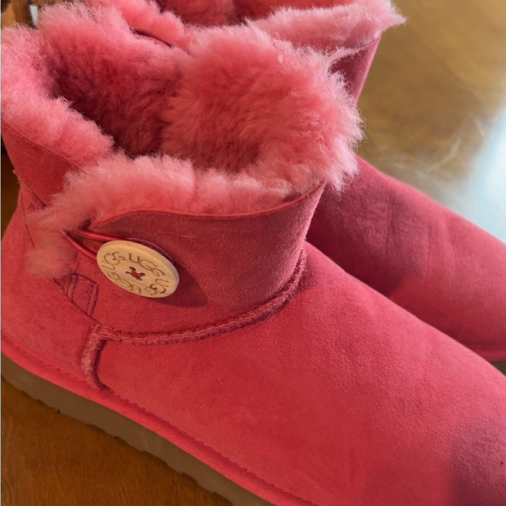 UGG Pink Shearling Winter Boots